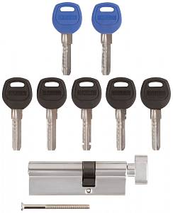 Цилиндровый механизм с перекодировкой ключей ( Аллюр ) 90 мм, ключ-завертка, хром Прочие бренды