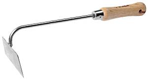 ЗУБР нержавеющая сталь, деревянная ручка, трапециевидная, мотыжка (4-39468)
