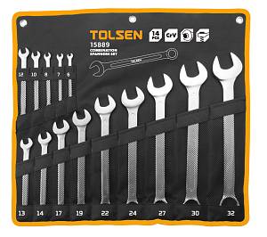 Набор комбинированных ключей, 6-32 мм, 14 предметов TOLSEN TT15889