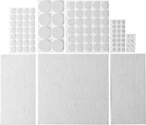 STAYER белые, самоклеящиеся, 98 шт, набор мебельных накладок (40917-H98)