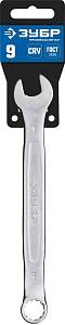 ЗУБР 9 мм, комбинированный гаечный ключ, Профессионал (27087-09)