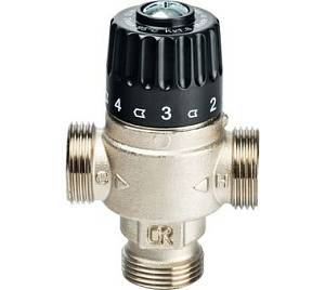 SVM-0025-186520 STOUT Термостатический смесительный клапан для систем отопления и ГВС 3/4" НР 30-65°С KV 1,8