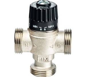 SVM-0025-236525 STOUT Термостатический смесительный клапан для систем отопления и ГВС 1" НР 30-65°С KV 2,3