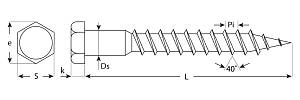 Шурупы ШДШ с шестигранной головкой (DIN 571), 90 х 8 мм, 45 шт, ЗУБР 4-300451-08-090