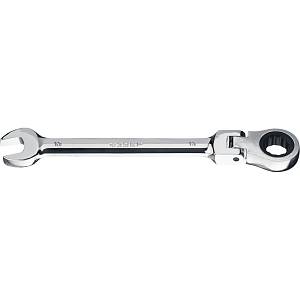 ЗУБР 13 мм, шарнирный трещоточный гаечный ключ, Профессионал (27101-13)