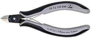 Бокорезы прецизионные ESD, округлая головка, 125 мм, 2-комп антистатические ручки KNIPEX