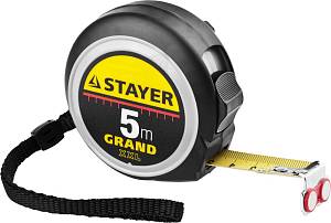 STAYER GRAND 5м / 19мм профессиональная рулетка с двухсторонней шкалой. 3411-05-19